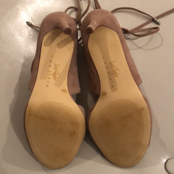 Suede Nude Lord & Taylor Heels - Picture 3 of 10